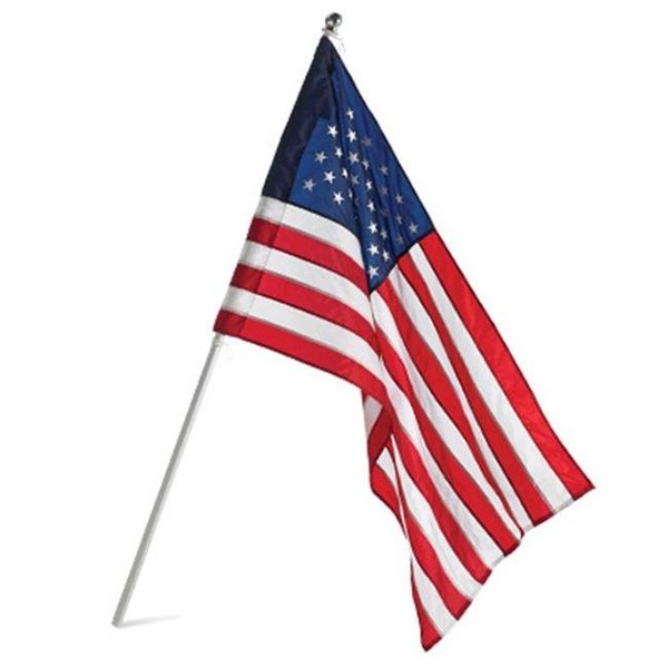 Perfectpatio 31813 2.5 x 4 ft. Nylon U S Flag & Pole Set Decorative Banners & Windsocks PE135974